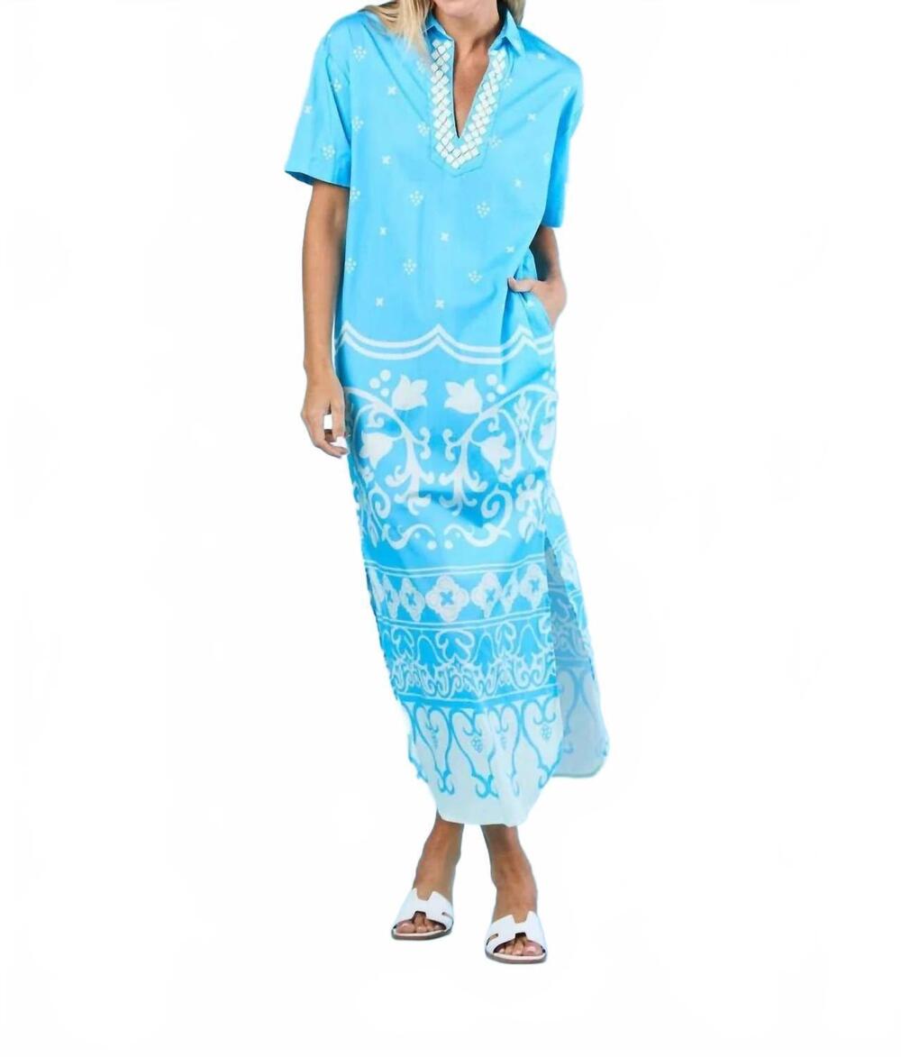 NEW SHERIDAN FRENCH reese midi dress in sky tulum